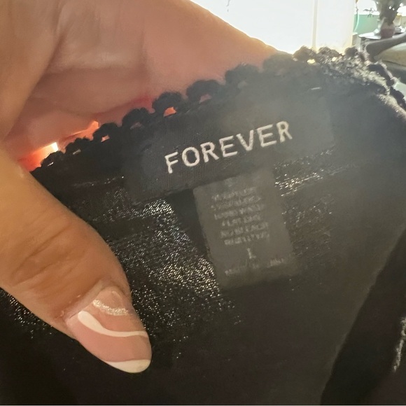 Forever 21 Black Lace Floral Corset Tank Top - Picture 6 of 6